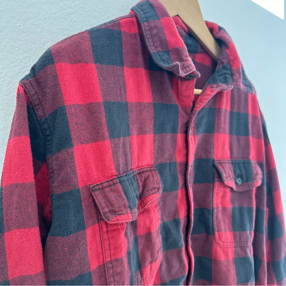 Grunge Oversized Flannel Plaid Button Shirt - Picture 5 of 12